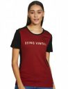Mode By Red Tape Women's Printed Regular T-Shirt (MAT0608_Maroon_M)...