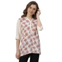 Mode Women's Floral Regular Fit Blouse Top (MFB0153_Cream)...