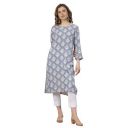Mode Women's Rayon Printed Regular Kurta (MFK0054_Blue...