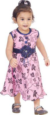 MODERN DREAM  Baby Girls Maxi/Full Length Party Dress  (Pink, Sleeveless)
