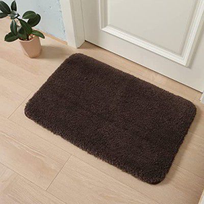 MODERN FAB Super soft Bathroom Door Mats Anti Slip Water Soak Size 40x60 cm Pack of 1 Coffee