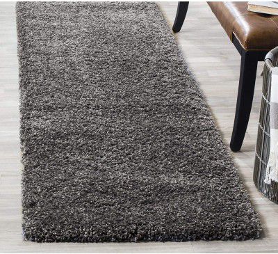 Modern Fluffy Silky Micro Fiber Polyster Carpet/Runner for Bedroom, 16x24" -C 30