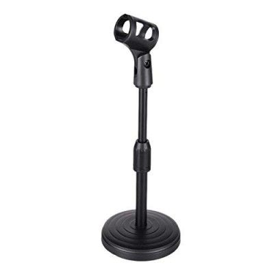 MODERN IN Microphone Stand | Extendable 2 Step Table Desktop Microphone Stand Holder Mic Clip| Studio Sound Recording | Mic Microphone Shock Mount Clip Holder