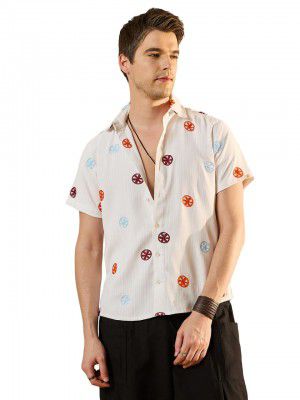 Modeve Men's Solid Regular Fit Shirt