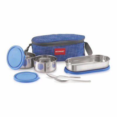 MODWARE Kodra 3 Pro Premium Stainless Steel Lunch Box Set with Leakproof Containers