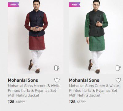 Mohanlal Sons Pyjamas Set Flat ₹ 25