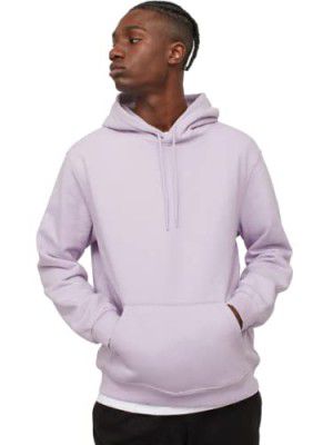 MOHRUPI Unisex-Adult Cotton Hooded Neck Solid Hoodie (M, Lavender)