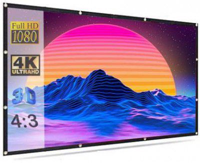 MOIZ 82 inch Projector Screen,4K HD Portable Video Projector Screen Foldable Anti-Crease Indoor Outdoor Projection Screen