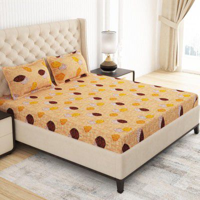 MollisHomes 150 TC Microfiber Double Bedsheet with 2 King Size Pillow Covers Breathable