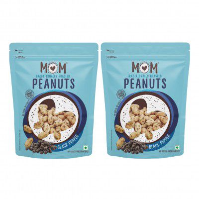 MOM - Meal of the Moment, Roasted Black Pepper Peanuts, 140g each (Pack of 2)
