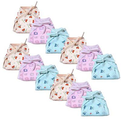 MOM & SON Newborn Baby Cotton Nappy Langot for Boys & Girls – 0-6 Months [ Pack oF 12 ]