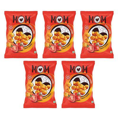 MOM - MEAL OF THE MOMENT Tomato Achaari Makhana Small Pack  (Pack of 5, 25g Each)