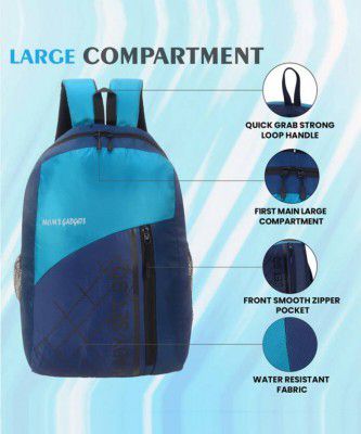 MOMS GADGETS Medium 30 L Laptop Backpack Laptop Backpack (Blue)
