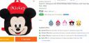 MOMS GADGETS  Small 11 L Backpack Kids School Mickey Fabric Cartoons Soft Plush Bag for Age 3-5 Year Kids  (Red)...