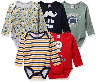 Moms Love HF FS Lion AOP& Striper P05 Boys INF Bodysuit Regular Baby and Toddler Sleepers