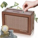 Money Saving Box for Adult 100000 -Money Box, Wooden Money Saving Box,1 Lakh Money Saving Box...
