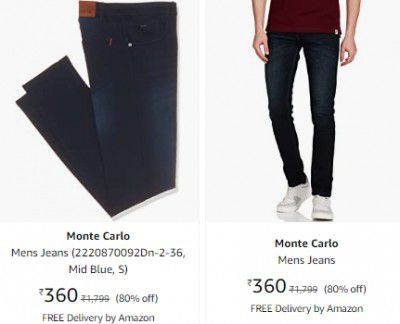 Monte Carlo Mens Jeans Upto 80% Off