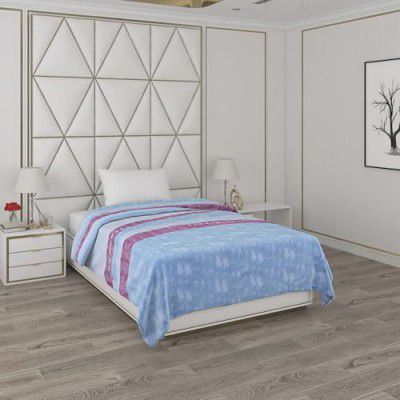 Monte Carlo Relation (575 GSM) Luxury 1 Ply Single Bed Blanket for Mild Winter Size (1.50 m x 2.20 m) 1.9 KG
