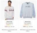 Monte Carlo Sweatshirts at Minimum 70% off...