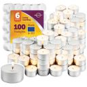 MontoPack Unscented White Tealight Candles Bulk [100] ...