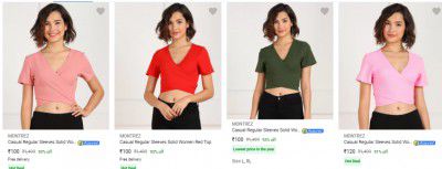 Montrez Womens Tops Starts ₹100 | Upto 93% Off