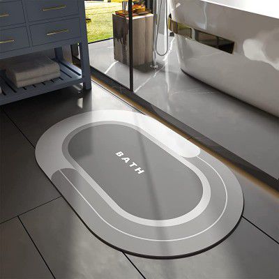 MontVoo-Bath Mat Rug-17"x27" Innovative Bathroom Rug Mat Super Absorbent Quick Dry Rubber Backed Dirt Resistant Bath Rugs Mats