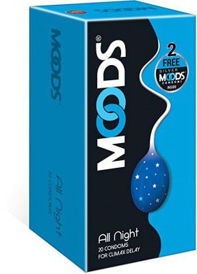 Moods All Night -20's Condom With 2 Piece Extra