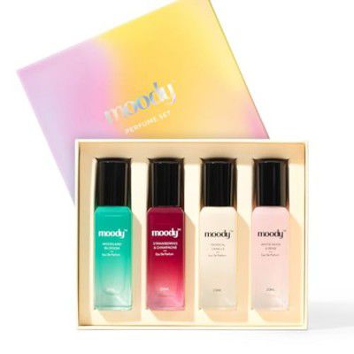 Moody Valentine's Day Gift Set for Women| Eau De Parfum|Combo Pack 4x20 ml| All Day Fragrance | Valentine's Day Gift| Luxury Women Perfume Set | Gift Set for women/wife/girlfriend| Pack of 4 |