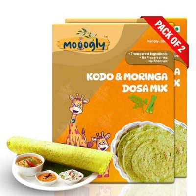 Mooogly Kodo & Moringa Dosa Mix: Instant, Gut-Friendly Breakfast - Vegan