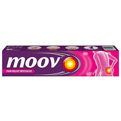 Moov Fast Pain Relief Cream - 50g | Suitable for Back Pain, Muscle Pain, Joint Pain, Knee Pain | 100% Ayurvedic Formula | Suitable for Sports & Gym related injuries
