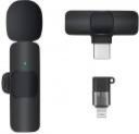 MOOZMOB Professional Grade K8 Wireless Collar Mic Youtube and Recording Type C Smartphones and Lightning Port iOS Phone Wireless Collar Microphone  (Black)...