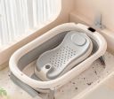 Moppets New Born Baby Silicone Bather/Bath Rack/Infant Bath seat for 0-6 Months Small (Grey)...