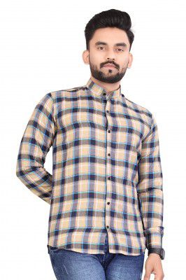 More & More Men's Checkered Regular Fit Shirt