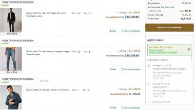 LOOT : [MORE STOCK ADDED ]FLAT 80% OFF on BRANDED CLOTHING 