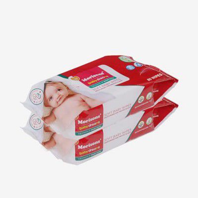 Morisons Baby Dreams Gentle Premium Wet Wipes Aloe Extracts & Vitamin E Wipes 80s Pack of 2