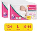 Morisons Baby Dreams Super Soft Diaper Pants - L  (124 Pieces)...