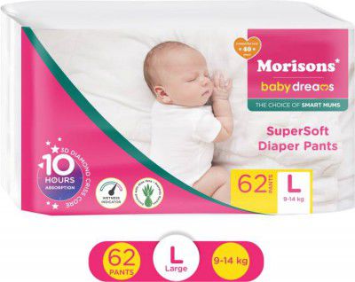 Morisons Baby Dreams SuperSoft Diaper Pants Large - (62 Pieces)