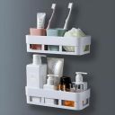 MorivaHomes Self-Adhesive Bathroom organizer storage racks and Shelf without drill No Fitting Men Required (Pack of 1)...