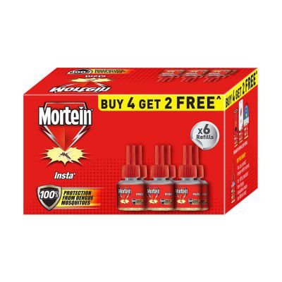 Mortein Mosquito Repellent Refills - Pack of 6 (Buy 4, Get 2 Promo)
