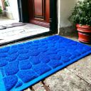Motella Crafts PVC Cushion Noodle Stone design Modern Mat for Home Entrance, Indoor Outdoor Anti Slip PVC Floor Mat for Bedroom Kitchen, Office (40*60 CM(16*24 inch), Blue)...