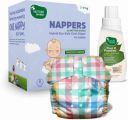 Mother Sparsh Nappers Free Size Cloth Diaper + 1 Hybrid Soaker Pad & Baby Detergent - 200ml...