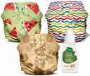 Mother Sparsh Nappers Pack of 3 Cloth Diaper+Soaker Pads With Baby Detergent 200ml-(MM+TT+RR)...