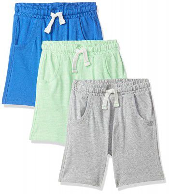 Mothercare Baby Boys Regular fit Cotton Shorts (Pack of 3)