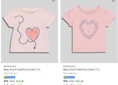 Mothercare Clothing Starts ₹49