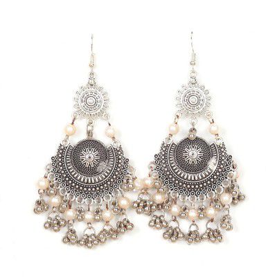 Moti beads Flower Design Beads embellishment for women fashion drop and dangle earring MBFDBE032023
