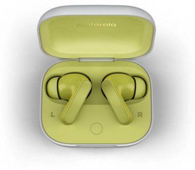 moto buds with Hi-Res Audio, Large 12.4mm driver, 42 hrs playback (Kiwi Green, True Wireless)
