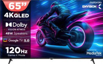 [Extra Rs 2500 Off] MOTOROLA (65") QLED Ultra HD (4K) Smart Google TV 2025 Edition (65UHDGQMVSAQ)