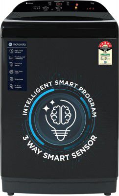 MOTOROLA 9 kg 5 Star, Intelligent Smart Programs Fully Automatic Top Load Grey, Black (MTTL905NNNHG)