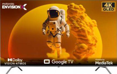 MOTOROLA EnvisionX (65 inch) QLED Ultra HD (4K) Smart Google TV QuantumGlow Technology, Dolby Vision & Dolby Atmos (2023 Range) (65UHDGQMWS5Q)