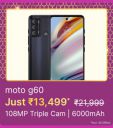 MOTOROLA G60 @ ₹13,499 on Flipkart Big Billion Days Sale...